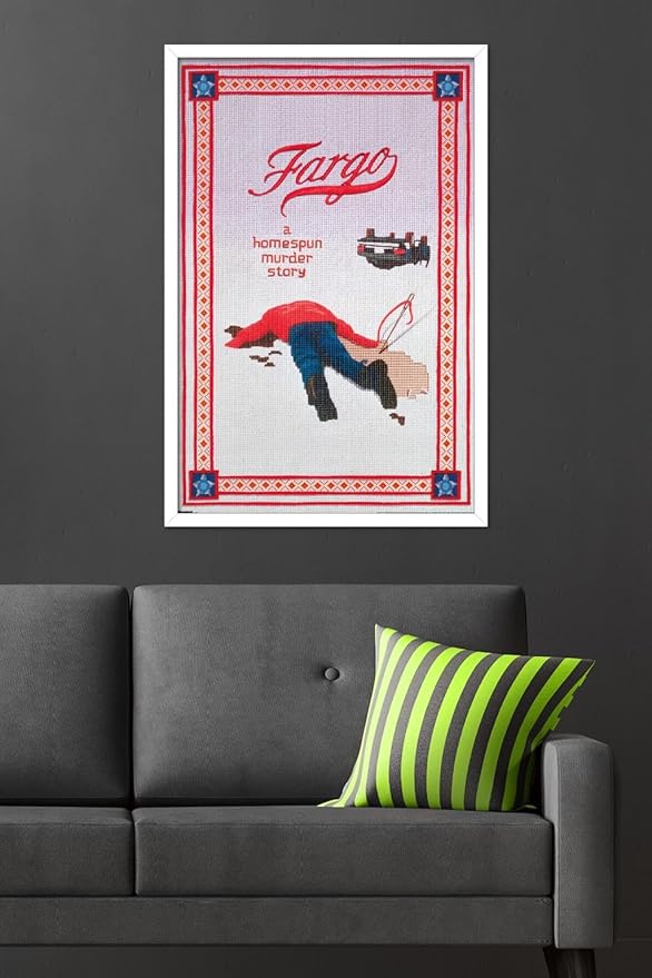 Fargo (1996) - One Sheet Wall Poster, 34L" x 22.4W", White Framed Version
