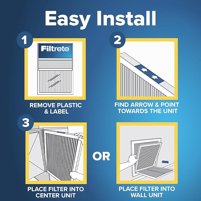 Filtrete 14x14x1 Air Filter, MPR 300, MERV 5, Clean Living Basic Dust 3-Month