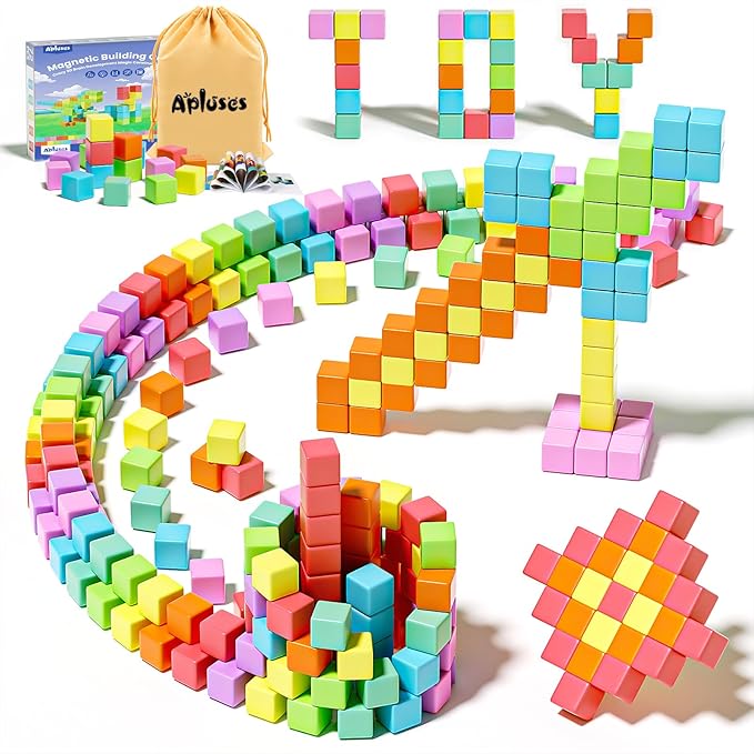 Magnetic Blocks, Magnet Building Cubes for Toddlers Ages 3-5, STEM Educational Sensory Autism Montessori Preschool Toys, Gifts for Kids Ages 4-8 Year Old Boys and Girls