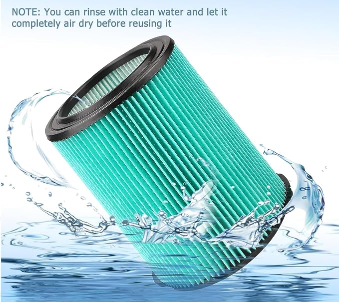 2 Pack VF6000 5-Layer Pleated Replacement Vacuum Filter Compatible