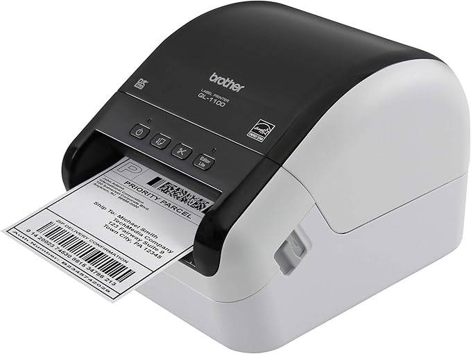 Brother Printer Fast, Compatible Label Printer (RQL1100 Renewed), Black, 4"