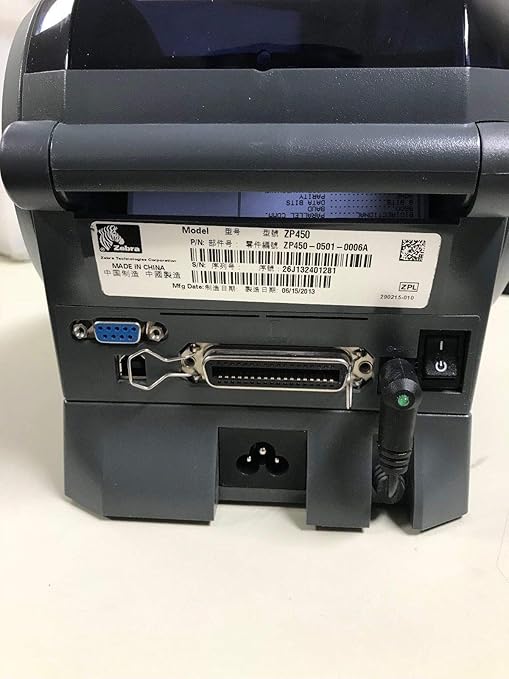 ZEBRA ZP 450 Label Thermal Bar Code Monochrome Printer ZP450-0501-0006A (Renewed)