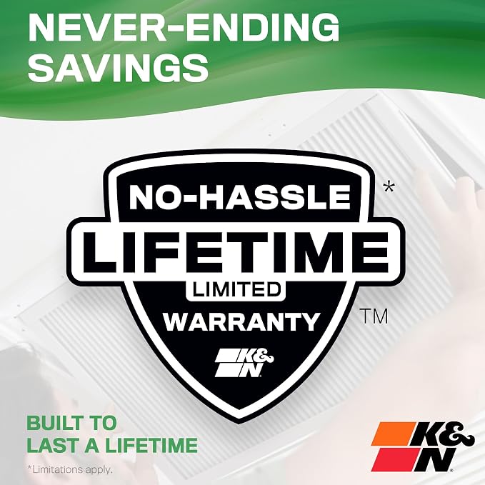 K&N 20X24X1 HVAC Furnace Air Filter, Lasts a Lifetime, Merv 13, the Last HVAC