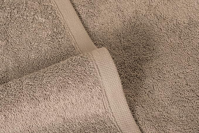 SALBAKOS 100% Turkish Cotton Jumbo Bath Sheet Towel Oversized 40x80 inch | Premium Hotel & Spa Quality, Soft, Absorbent, XL Bath Towels | Made in Turkey (Pack of 1, Taupe, Jumbo Bath Sheet)