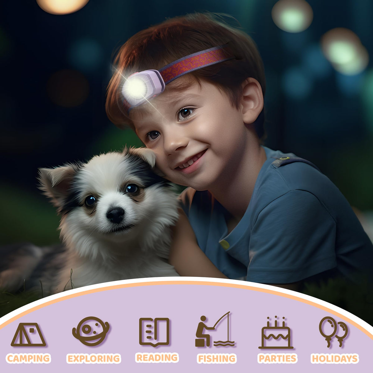 EverBrite 6-Pack Flashlight and LED Rechargeable Kids Headlamp