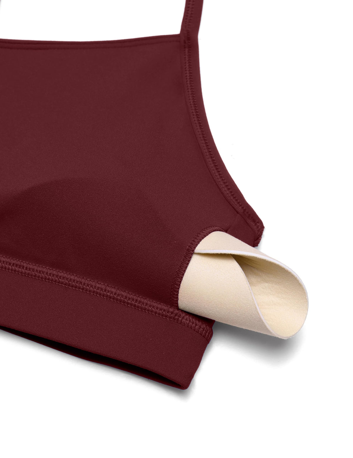 CRZ YOGA Butterluxe Y Back Sports Bras Red Merlot Medium