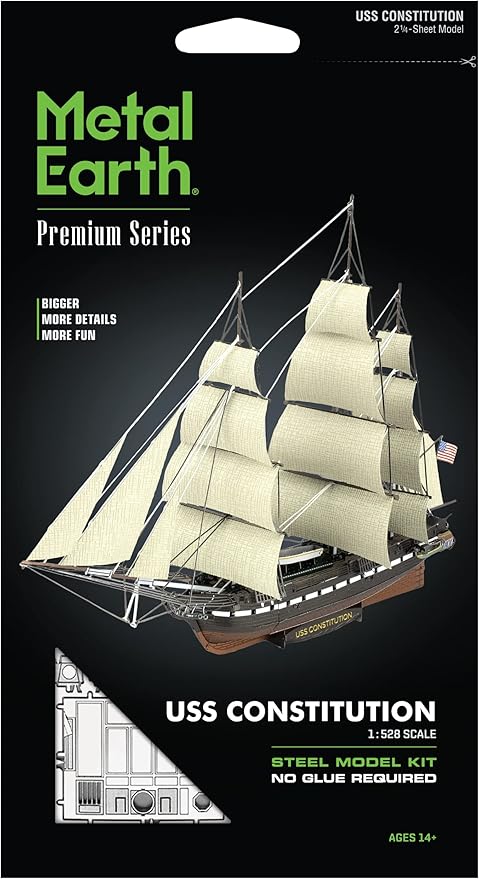 Metal Earth Premium Series USS Constitution 3D Metal Model Kit Fascinations