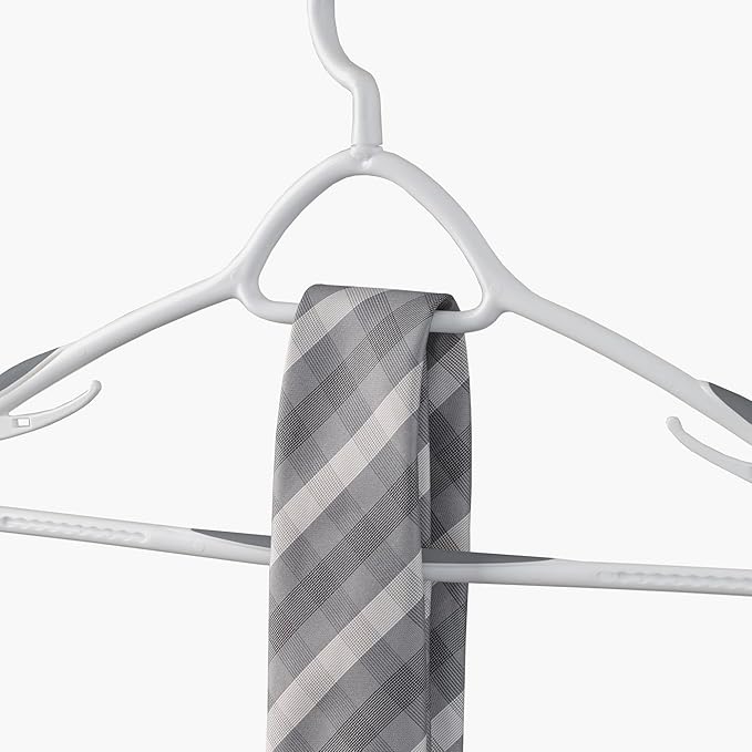 Neatfreak Set of 12 Deluxe Non Slip Clothes Hangers - Space Saving Design for Jackets, Pants, Shirts, 360 Degree Swivel Neck, Soft Grip Bars, Produced in North America