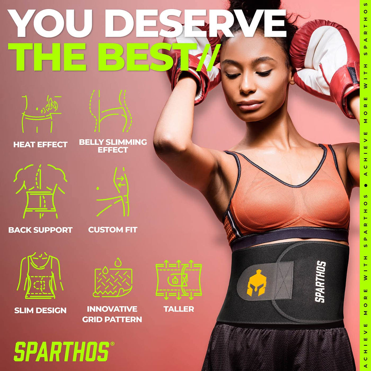 Sparthos Waist Trimmer Belt - Sweat More and Shorten Your Workout Time!
