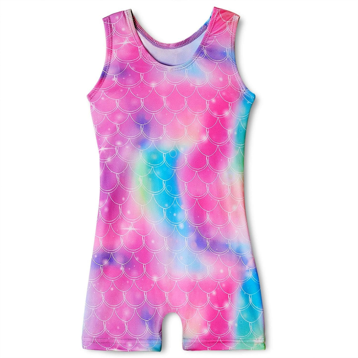 MYQFF 8t 9t Gymnastics Leotard for Girls Dance Ballet Leotards for Kids Teens Biketards Tumbling Hip Hop Dance Outfits for Competition Training Performances Cute Mermaid