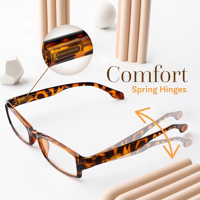 TruVision Readers Reading Glasses, Comfort Spring Hinges