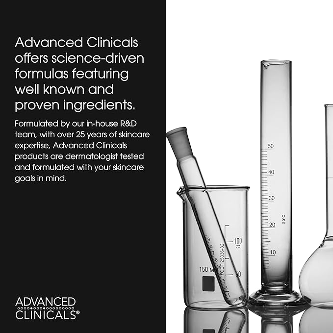 Advanced Clinicals Hyaluronic Acid Serum For Face | Moisturizing Facial Skin Care Products | Hydrating Serum For Face Helps Improve Look Of Wrinkles, Fine Lines, & Uneven Dry Skin Texture, 1.75 Fl Oz
