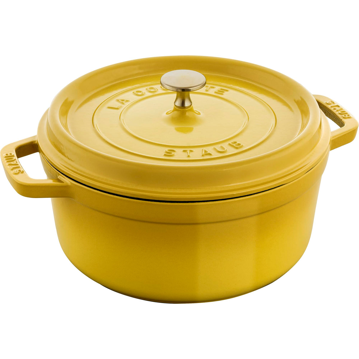 Staub Cast Iron 5.5-qt Round Cocotte - White Truffle, Made in France