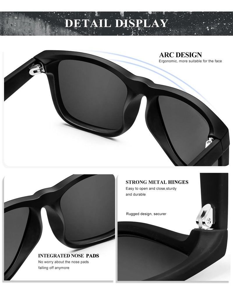 KALIYADI Men's Sunglasses: Polarized Classic Sunglasses with UV Protection for Driving, Fishing, Golf