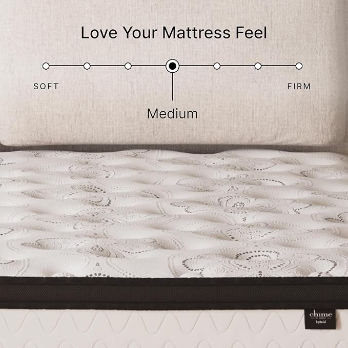 Signature Design by Ashley California King Size Chime 12 Inch Medium Firm Hybrid Mattresswith Cooling Gel Memory Foam for Pressure Relief, Fiberglass Free, Mattress In A Box