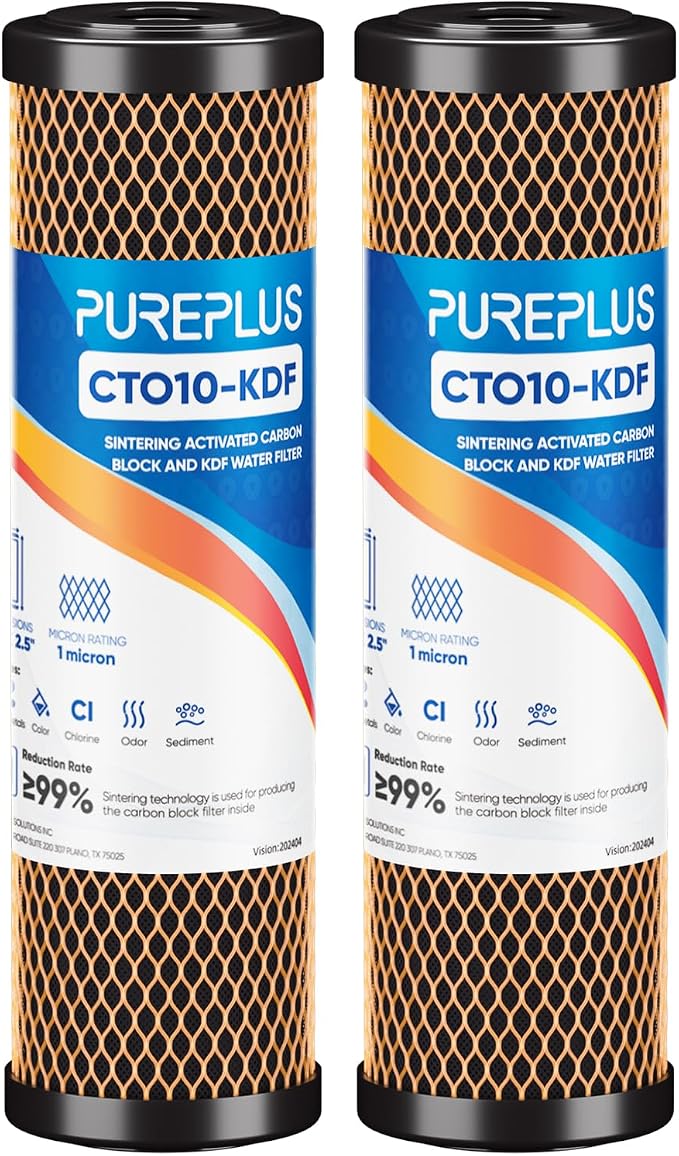 1 Micron 2.5" x 10" Whole House CTO Carbon Water Filter Cartridge Replacement