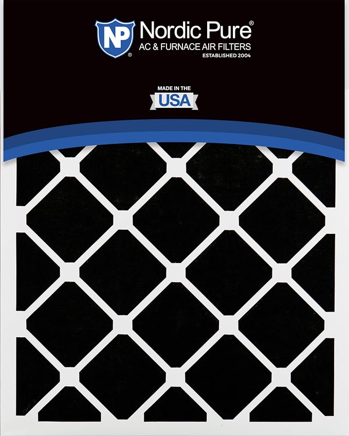 Nordic Pure 16x25x1 Pleated Air Filters MERV 14 Plus Carbon 6 Pack