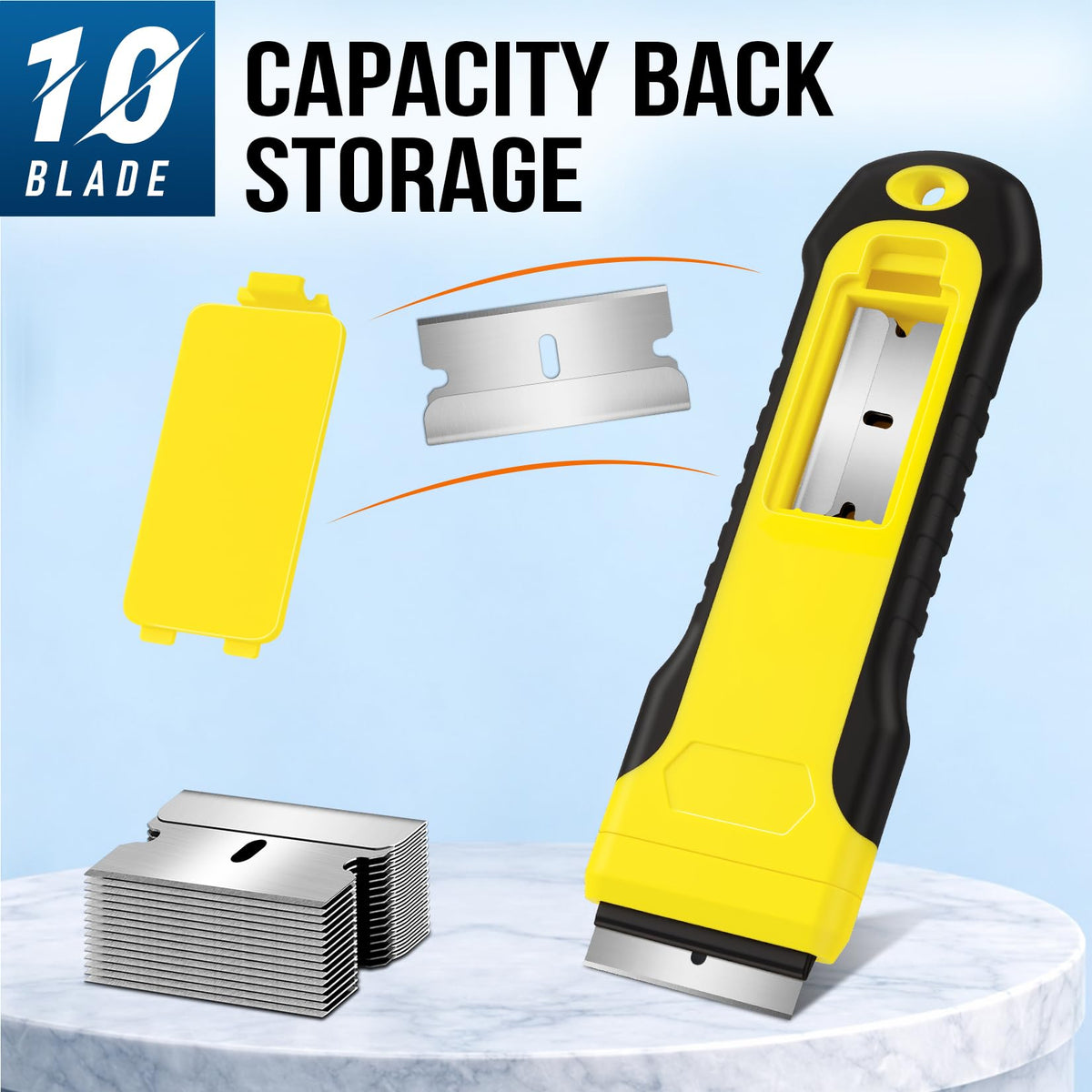 JETMORE Razor Blade Scraper Tool With 15pcs Extra Blades, Paint Scraper for Cleaning, Glass Scraper for Windows, Oven Cleaning Tools, Cuchilla Para Limpiar Cosina, Cleaning Razor for Ceramic Stove Top