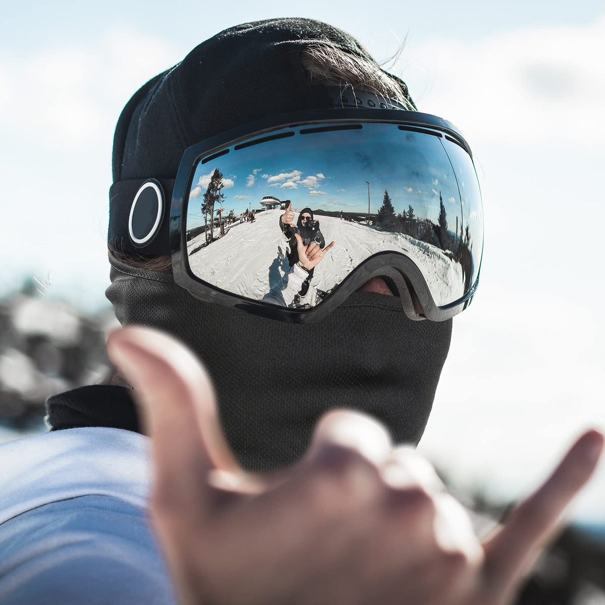 Achiou Ski Mask for Men Women, Summer Balaclava Face Mask, Shiesty Mask UV Protector Lightweight for Motorcycle Snowboard Black