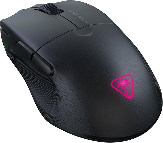Turtle Beach Pure Air Wireless RGB Gaming Mouse, Ultra-Light 54g Ergonomic Design, 26000 DPI Optical Sensor, 125-Hour Rechargeable Battery, Dual Wireless + Bluetooth, Titan Optical Switches – Black