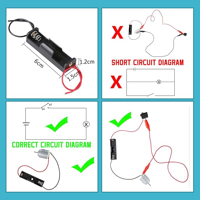 Sntieecr Electric Circuit Motor Kit for Kids 8-12, Electric Motor Kit with Box for DIY STEM Science Project, Educational Montessori Learning Kits Sets Science Kits Present for Children