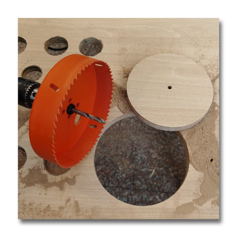 VIKITON 4-1/4 inch Hole Saw with Arbor for Metal Wood and Plastic, 4.25 inch Hole Cutter for Different Project with Smooth and Flat Drilling Edge, Fast Chip Removal