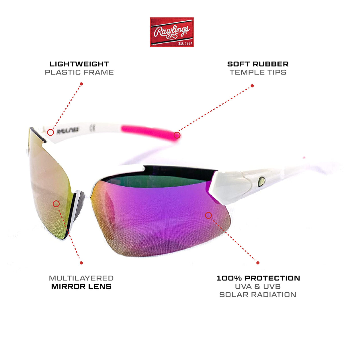 Rawlings Youth RY107 Sunglasses Purple