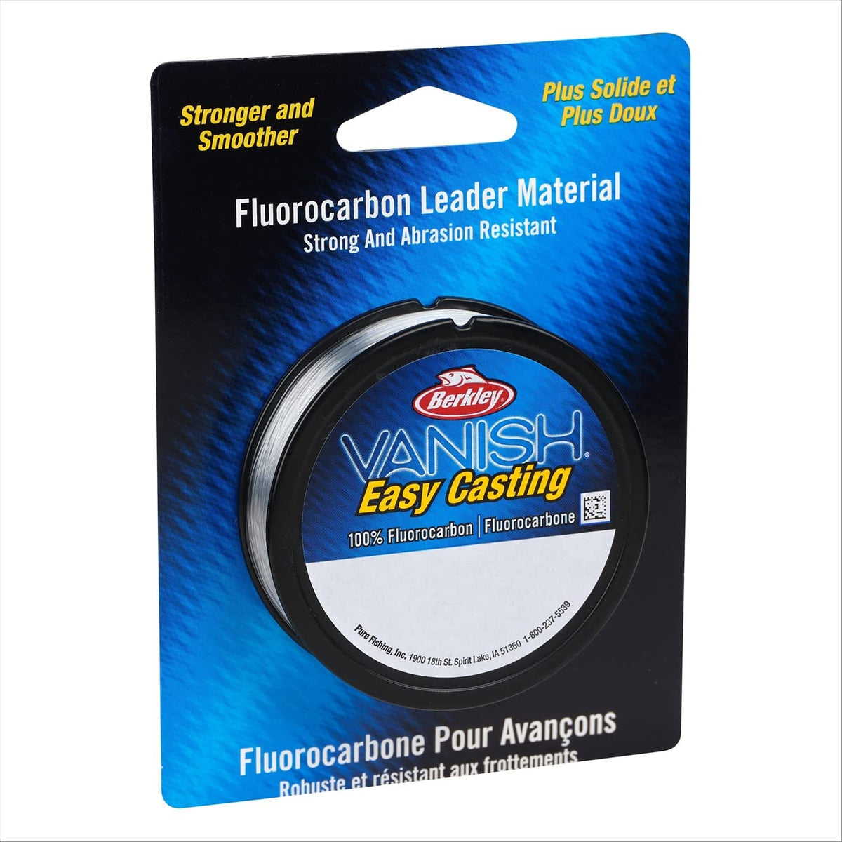 Berkley Vanish® Leader Material, Clear, 20lb | 9kg, 40yd | 36m Fluorocarbon Fishing Line, Suitable for Freshwater Environments