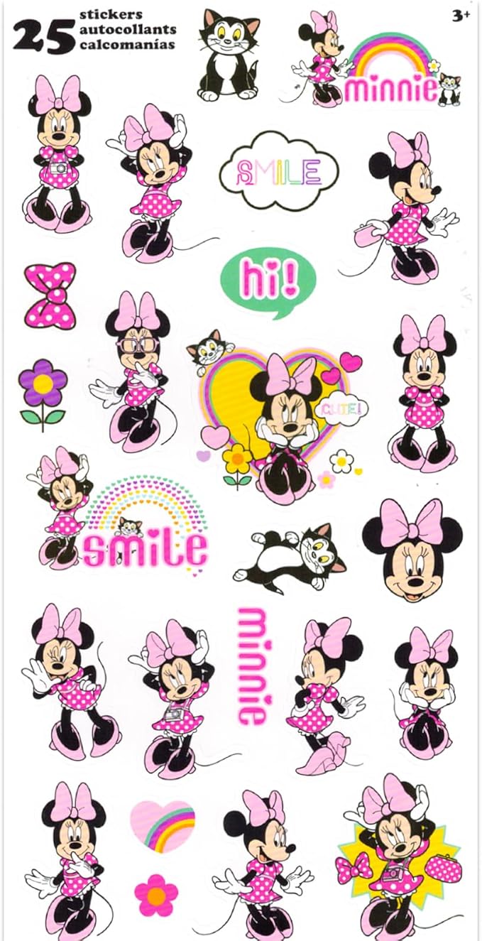 Disney Minnie Mouse Backpack with Lunch Box for Girls 5 Pc Bundle ~ Deluxe 16" Minnie Bag, Insulated Lunch Bag, Stickers, and More (Minnie Mouse School Supplies)