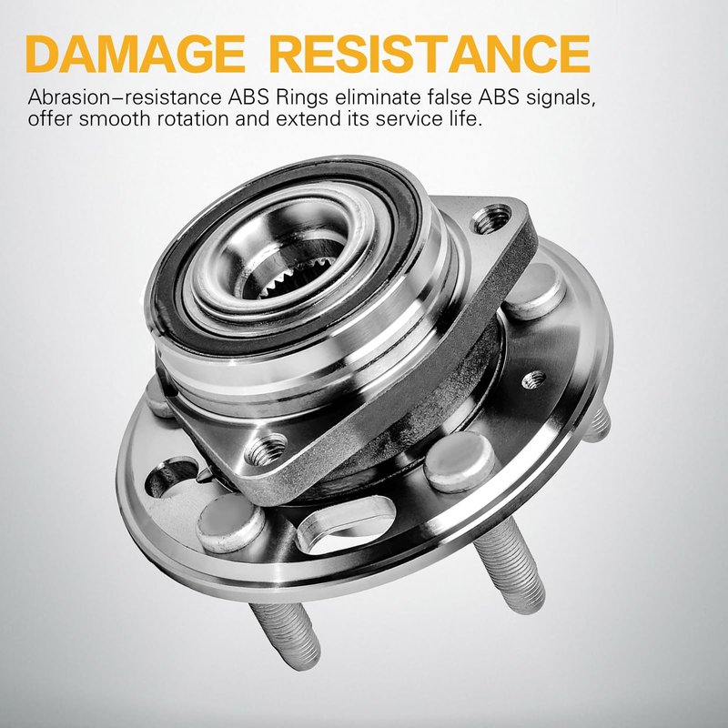 Front Wheel Bearing Hub Assembly 513288 for 2010 2011 2012 2013 2014 2015 2016 2017 Chevy Chevrolet Equinox 2014-2017 Chevy Impala 2013-2015 Chevy Malibu 2010-2017 GMC TERRAIN 5 Lugs w/ABS(2 PCS)