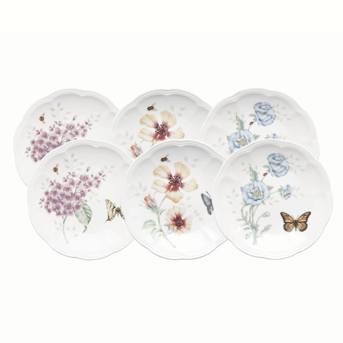 Lenox Butterfly Meadow Porcelain Mug Set for 4, 12oz