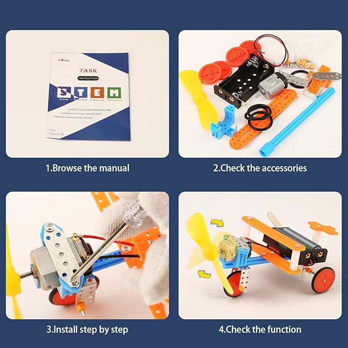 STEM Science Kits for Kids 8-12, Robotics Robot Building Car Kit STEM Toys for Boys Robots Craft 8-10, Science Activities Experiment Engineering Project Electronics 8 10 12 14 Year Old Boy Gifts