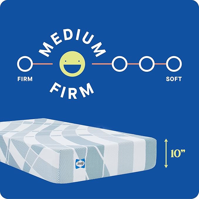 Sealy Dreamlife 10” Hybrid Mattress-in-a-Box, King, SealyComfort Gel Memory Foam, SealyResponsive Encased Coils, Surface-Guard Technology