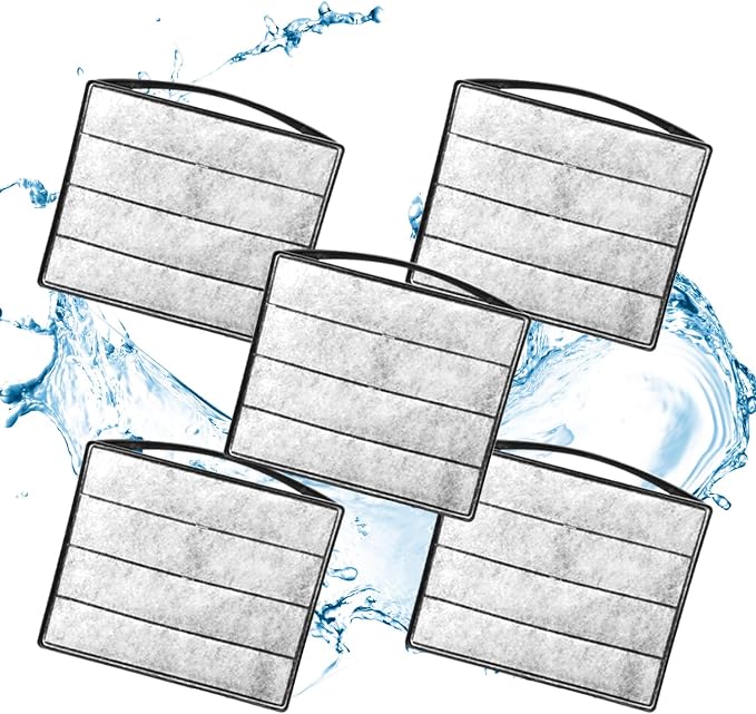 TARARIUM Turtle Tank Filters Material 5PCS Low Water Level Filters Replacement
