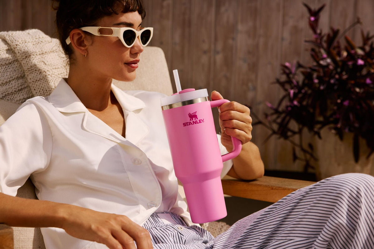 STANLEY Quencher H2.0 Tumbler with Handle and Straw - 40 Fluid Ounces, Flowstate 3-Position Lid, Insulated Stainless Steel, BPA-Free, Cup Holder Compatible, Lichen
