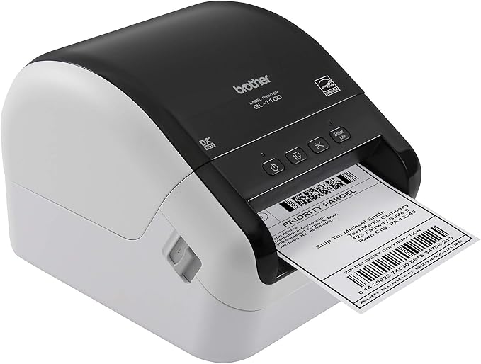 Brother Printer Fast, Compatible Label Printer (RQL1100 Renewed), Black, 4"