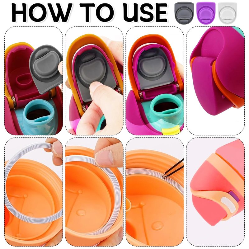 ZONBBEE 3 Sets Replacement Seal Stopper and O Ring Gasket Compatible with Owala FreeSip 24oz 32oz,Water Bottle Lid Insert Cap Rubber Seal Parts for Owala 16/19/24/32/40oz Mouth Piece Accessories Z3K8