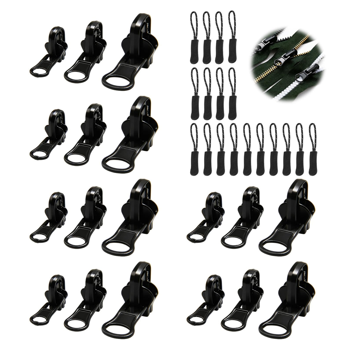 18 Sets Universal Zipper Repair Kit 3 Sizes