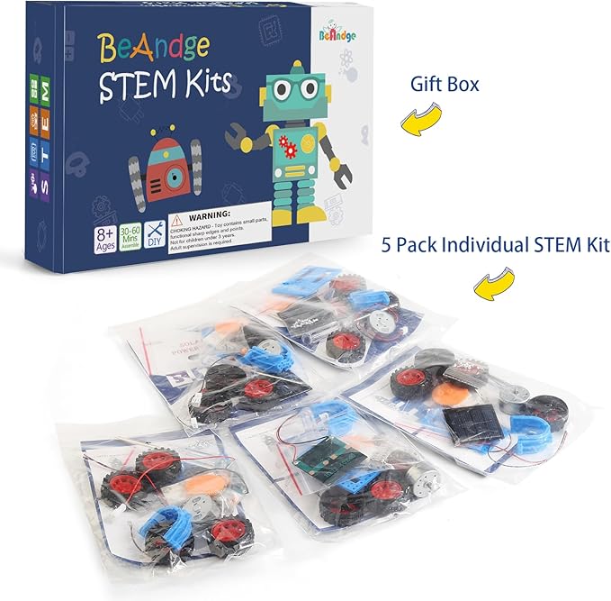 Bulk STEM Solar Robot Kits, STEM Building Toys for 8 9 10 12 13 Year Old Boys Girls Crafts, Robotics Science Kits for Kids 8-12 8-10 12-14, Classroom School Gifts Engineering Coding Motor Car Projects