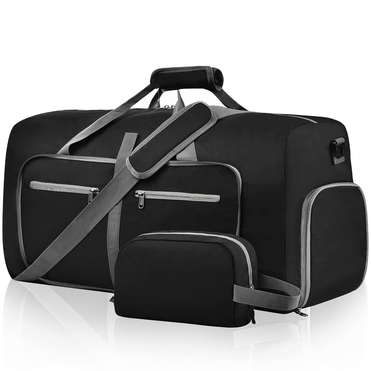 Felipe Varela Duffle Bag with Shoes Compartment and Adjustable Strap,Foldable Travel Duffel Bags for Men Women,Waterproof Duffel Bags