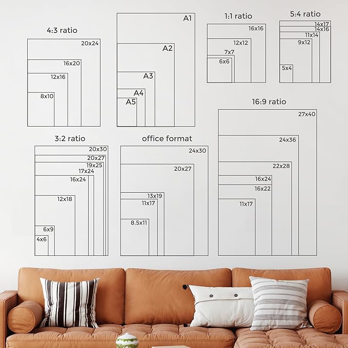 19x25 Metal Picture Frame - Gold Aluminum Picture Frames with Real Glass, Wall Mounting Horizontally or Vertically, Diploma, Certificates and Decor for Wall Gallery 25x19 Frame, Gold
