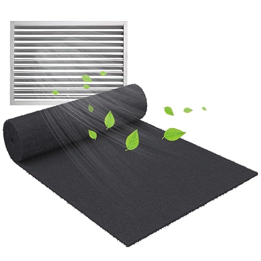 Activated Carbon Air Filter Sheet 16"x48" – Cut to Fit Charcoal Air Filter