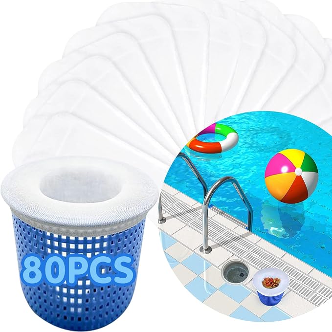 80PCS Pool Skimmer Filter Socks