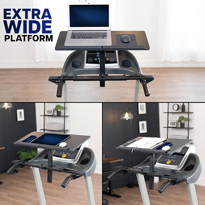 VIVO Universal Wooden Laptop Treadmill Desk, Adjustable Ergonomic Notebook Mount Stand for Treadmills, Includes Mouse Pad and Wrist Support, Stand-TDML4