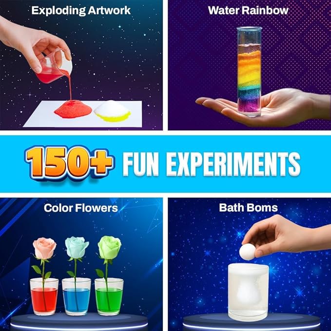 PW Science Kit for Explorer Kids with Instructions Manual 150+ Fun & Educational Science Experiments Kit DIY Kit for Kids Ages 8+ STEM Learning Toy & Kit Multicolor