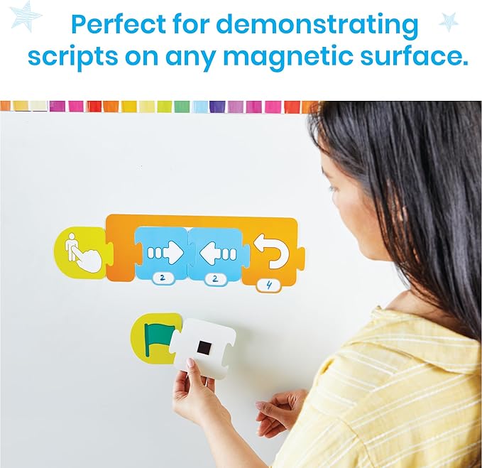 hand2mind ScratchJr Block-Based Coding Magnetic Demonstration Set, Learn to Code, Computer Science and Programming for Kids, STEM Activities, Elementary STEM Classroom, Science Teacher Supplies