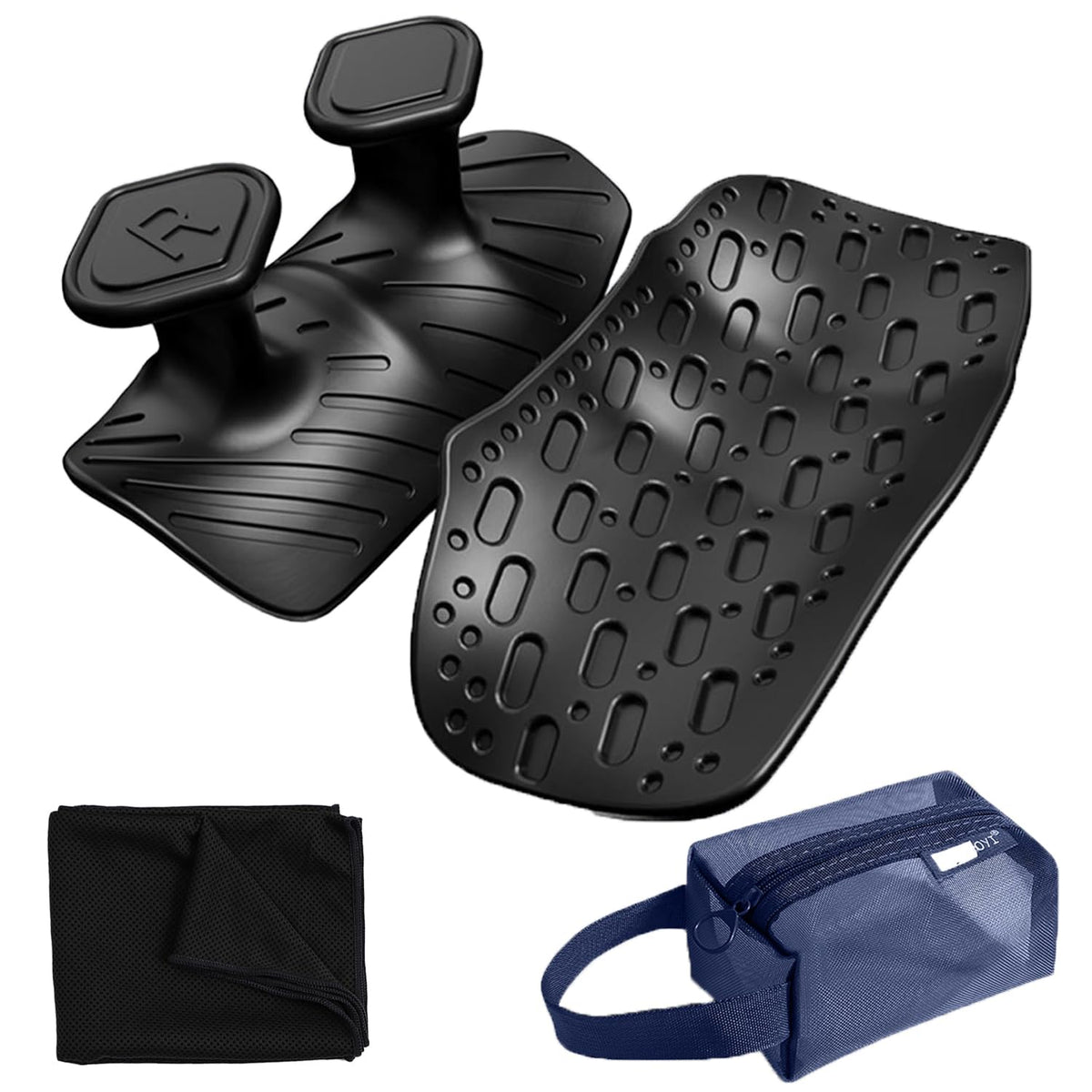 Monattrod Upgraded Weight Lifting Grips for Women & Men - Extra Large & Thick Non-Slip Gym Grips, Ergonomic Workout Gloves for Pull-Ups, Dumbbell Exercises (Black)