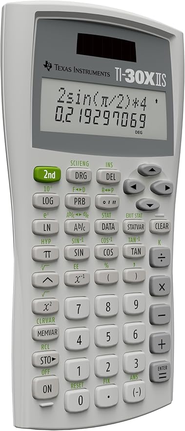 Texas Instruments TI-30XIIS Scientific Calculator, White