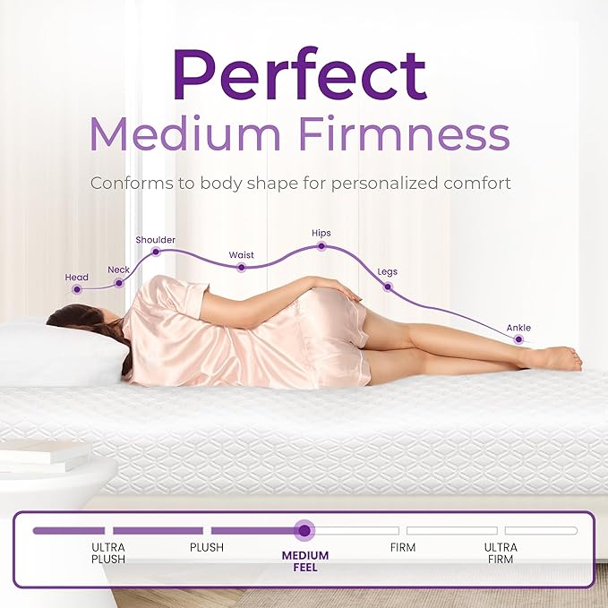 GAESTE 8 Inch Twin Cooling Gel Memory Foam Mattress for Cool Sleep Medium Firm CertiPUR-US Certified Foam, Mattress in a Box Pressure Relief Removable Cover No Fiberglass (Twin, 8 in)