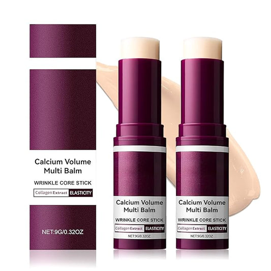 2PCS Vitaliq Calcium Multi Balm, Calcium Volume Multi Balm, Wrinkle Core Stick for Face, Collagen Moisturing Stick, Anti-aging, Hydrating, Moisturizing Cream